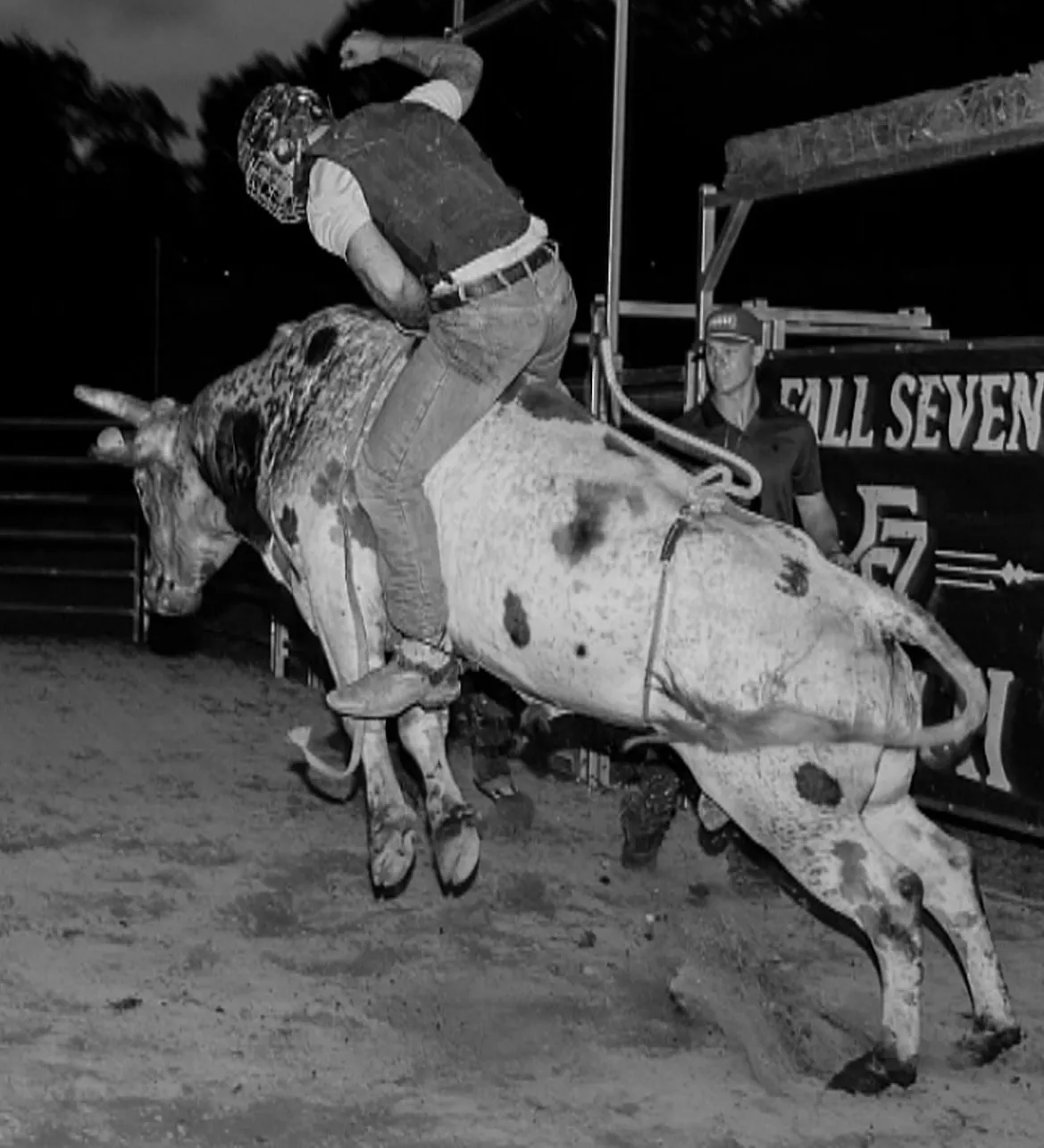 Bull riding at Fall Seven Ranch